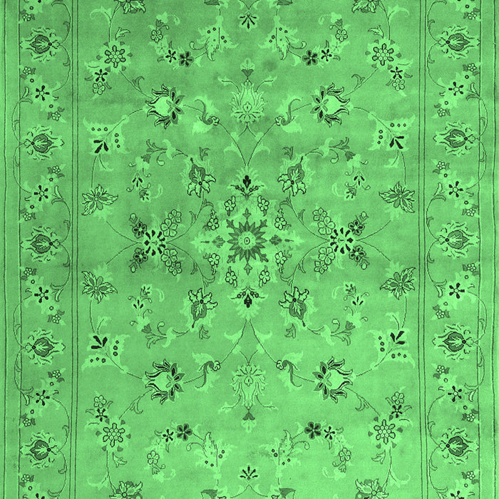 Machine Washable Abstract Emerald Green Contemporary Area Rugs, wshcon1350emgrn