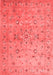 Abstract Red Contemporary Area Rugs