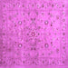 Square Machine Washable Abstract Purple Contemporary Area Rugs, wshcon1350pur