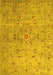 Abstract Yellow Contemporary Rug, con1350yw