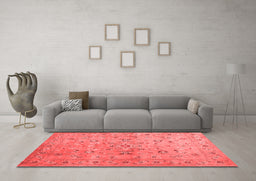 Contemporary Red Washable Rugs