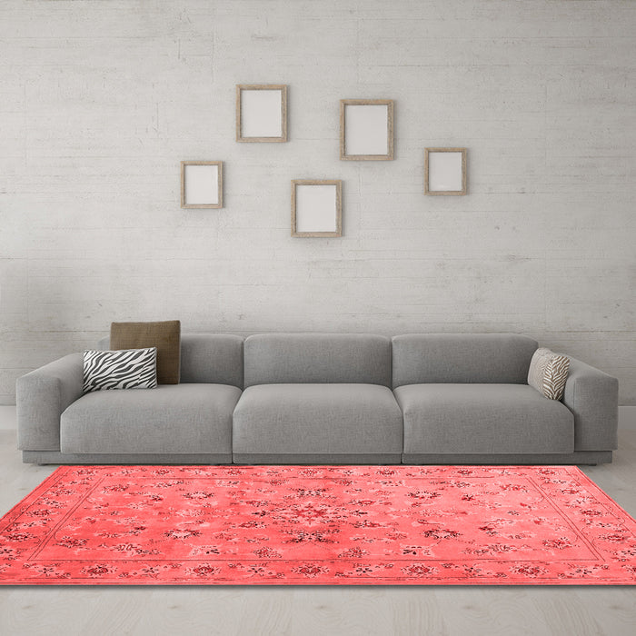 Contemporary Red Washable Rugs
