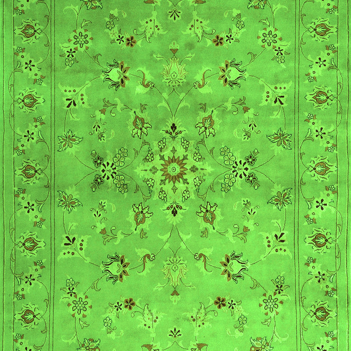 Serging Thickness of Machine Washable Abstract Green Contemporary Area Rugs, wshcon1350grn
