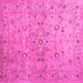 Square Abstract Pink Contemporary Rug, con1350pnk