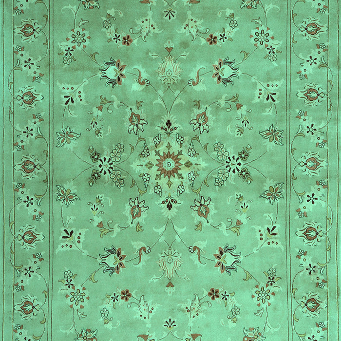Abstract Turquoise Contemporary Rug, con1350turq