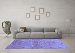 Machine Washable Abstract Blue Contemporary Rug in a Living Room, wshcon1351blu