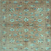 Square Machine Washable Abstract Light Blue Contemporary Rug, wshcon1351lblu