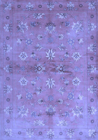 Abstract Blue Contemporary Rug, con1351blu