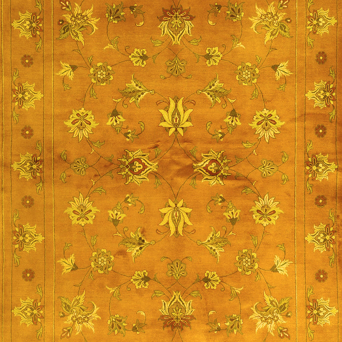 Abstract Yellow Contemporary Rug, con1351yw