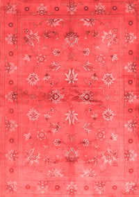 Abstract Red Contemporary Rug, con1351red