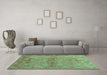 Machine Washable Abstract Turquoise Contemporary Area Rugs in a Living Room,, wshcon1351turq