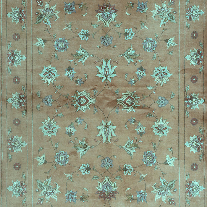 Abstract Light Blue Contemporary Rug, con1351lblu