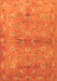 Abstract Orange Contemporary Rug, con1351org