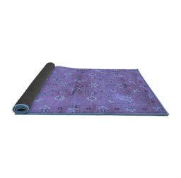 Sideview of Abstract Blue Contemporary Rug, con1351blu