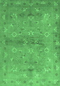 Abstract Emerald Green Contemporary Rug, con1351emgrn