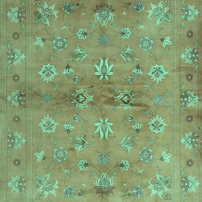 Abstract Turquoise Contemporary Rug, con1351turq