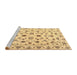 Serging Thickness of Machine Washable Contemporary Gold Rug, wshcon1352