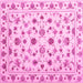 Square Persian Pink Traditional Rug, con1352pnk