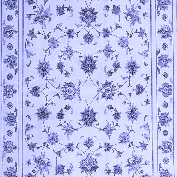Machine Washable Persian Blue Traditional Rug, wshcon1352blu