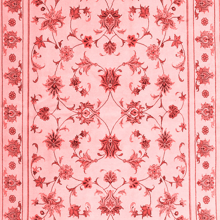 Machine Washable Persian Red Traditional Rug, wshcon1352red