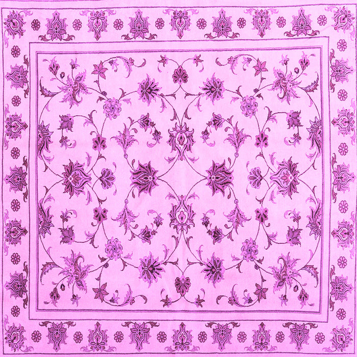 Square Persian Purple Traditional Rug, con1352pur