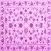 Square Persian Purple Traditional Rug, con1352pur