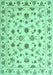 Machine Washable Persian Turquoise Traditional Area Rugs, wshcon1352turq