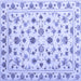 Square Persian Blue Traditional Rug, con1352blu