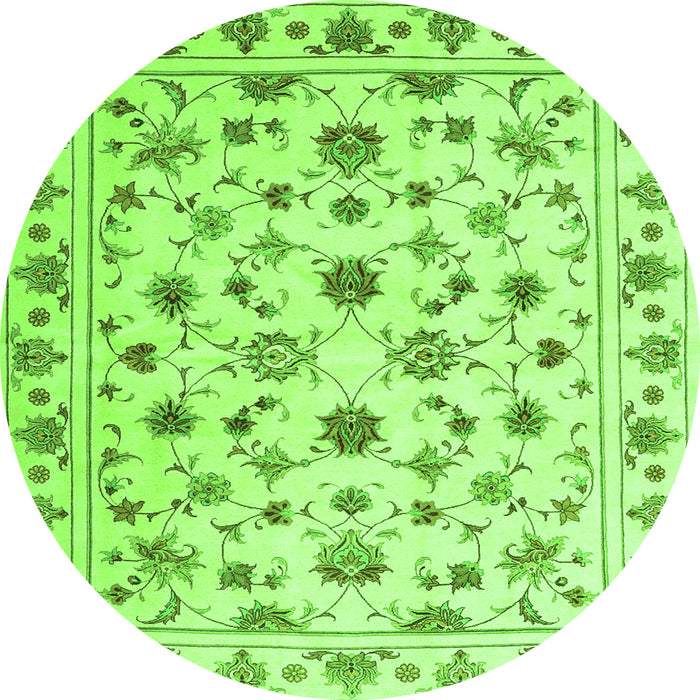 Machine Washable Persian Green Traditional Area Rugs, wshcon1352grn