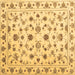 Square Machine Washable Persian Brown Traditional Rug, wshcon1352brn