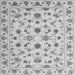 Round Machine Washable Persian Gray Traditional Rug, wshcon1352gry