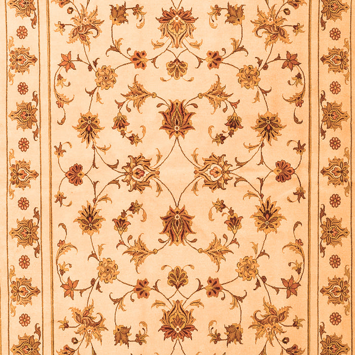 Serging Thickness of Machine Washable Persian Orange Traditional Area Rugs, wshcon1352org