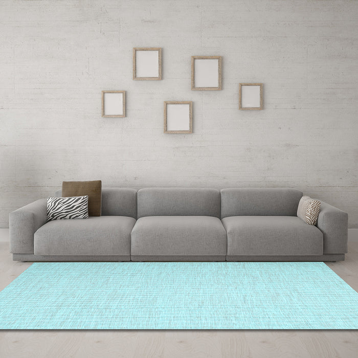 Machine Washable Abstract Light Blue Contemporary Rug in a Living Room, wshcon1353lblu