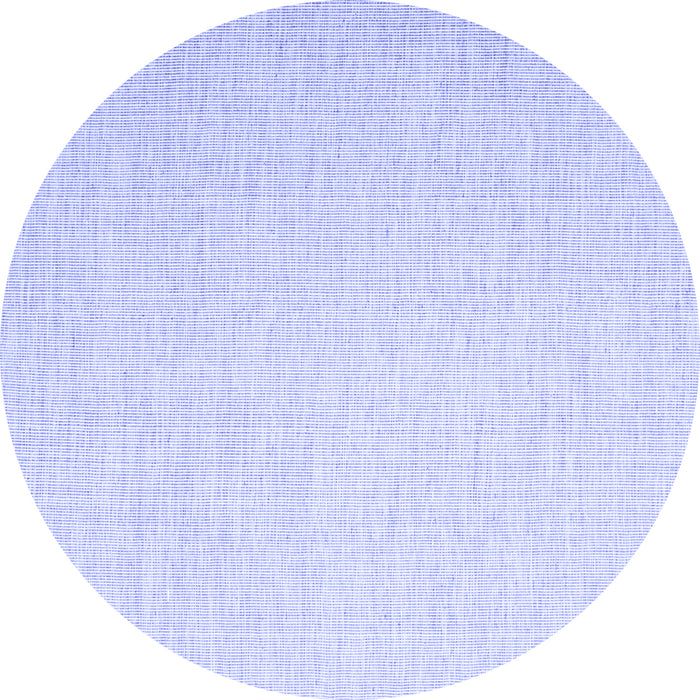 Round Abstract Blue Contemporary Rug, con1353blu