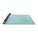 Sideview of Abstract Light Blue Contemporary Rug, con1353lblu