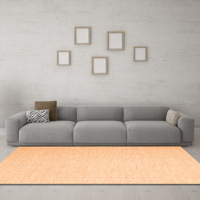 Machine Washable Abstract Orange Contemporary Area Rugs in a Living Room, wshcon1353org