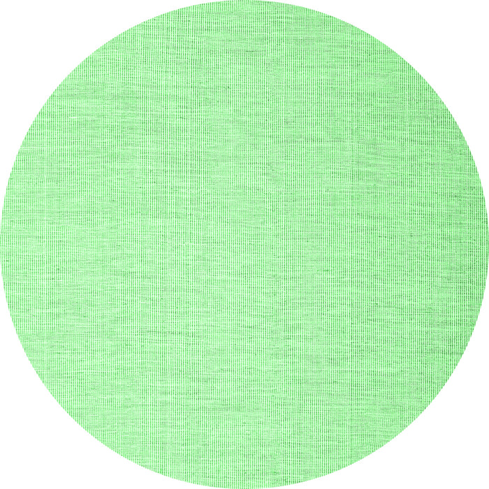 Round Machine Washable Abstract Emerald Green Contemporary Area Rugs, wshcon1353emgrn