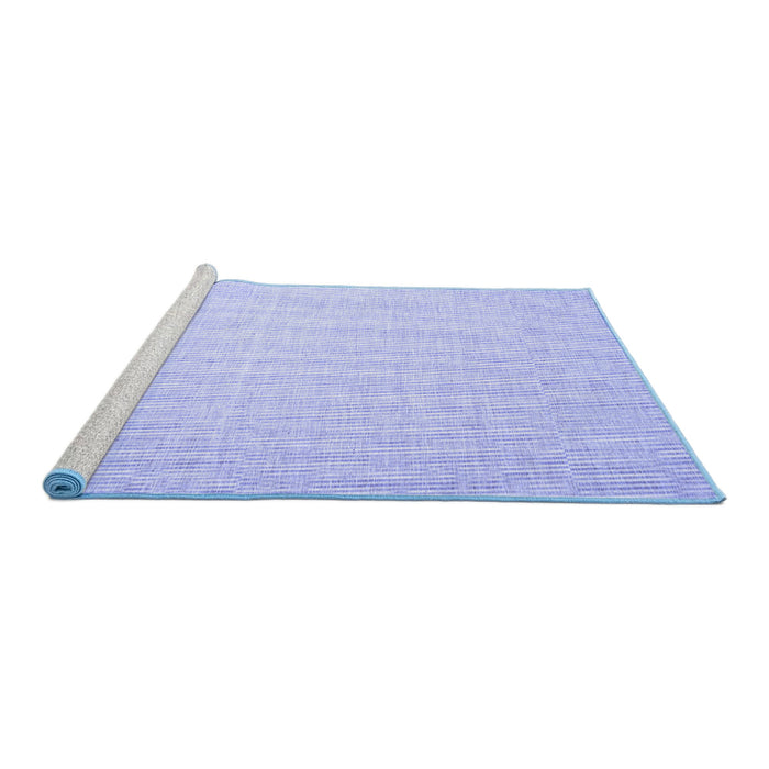 Sideview of Machine Washable Abstract Blue Contemporary Rug, wshcon1354blu