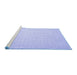 Sideview of Machine Washable Abstract Blue Contemporary Rug, wshcon1354blu