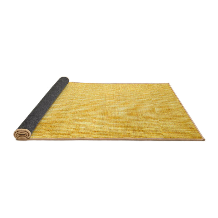 Sideview of Abstract Yellow Contemporary Rug, con1354yw