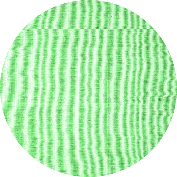 Round Abstract Emerald Green Contemporary Rug, con1354emgrn