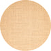 Round Abstract Brown Contemporary Rug, con1354brn