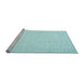 Sideview of Machine Washable Abstract Light Blue Contemporary Rug, wshcon1354lblu