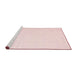 Serging Thickness of Machine Washable Contemporary Baby Pink Rug, wshcon1355