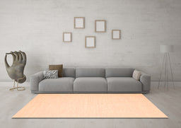 Machine Washable Abstract Orange Contemporary Area Rugs in a Living Room, wshcon1355org