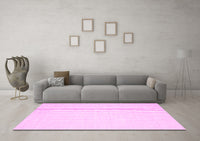 Machine Washable Abstract Pink Contemporary Rug, wshcon1355pnk