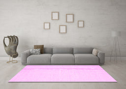Machine Washable Abstract Pink Contemporary Rug in a Living Room, wshcon1355pnk
