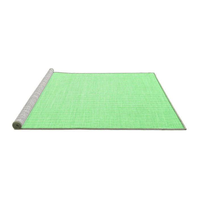 Sideview of Machine Washable Abstract Emerald Green Contemporary Area Rugs, wshcon1355emgrn