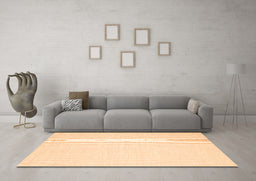 Machine Washable Abstract Brown Contemporary Rug in a Living Room,, wshcon1355brn