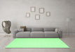 Machine Washable Abstract Emerald Green Contemporary Area Rugs in a Living Room,, wshcon1355emgrn